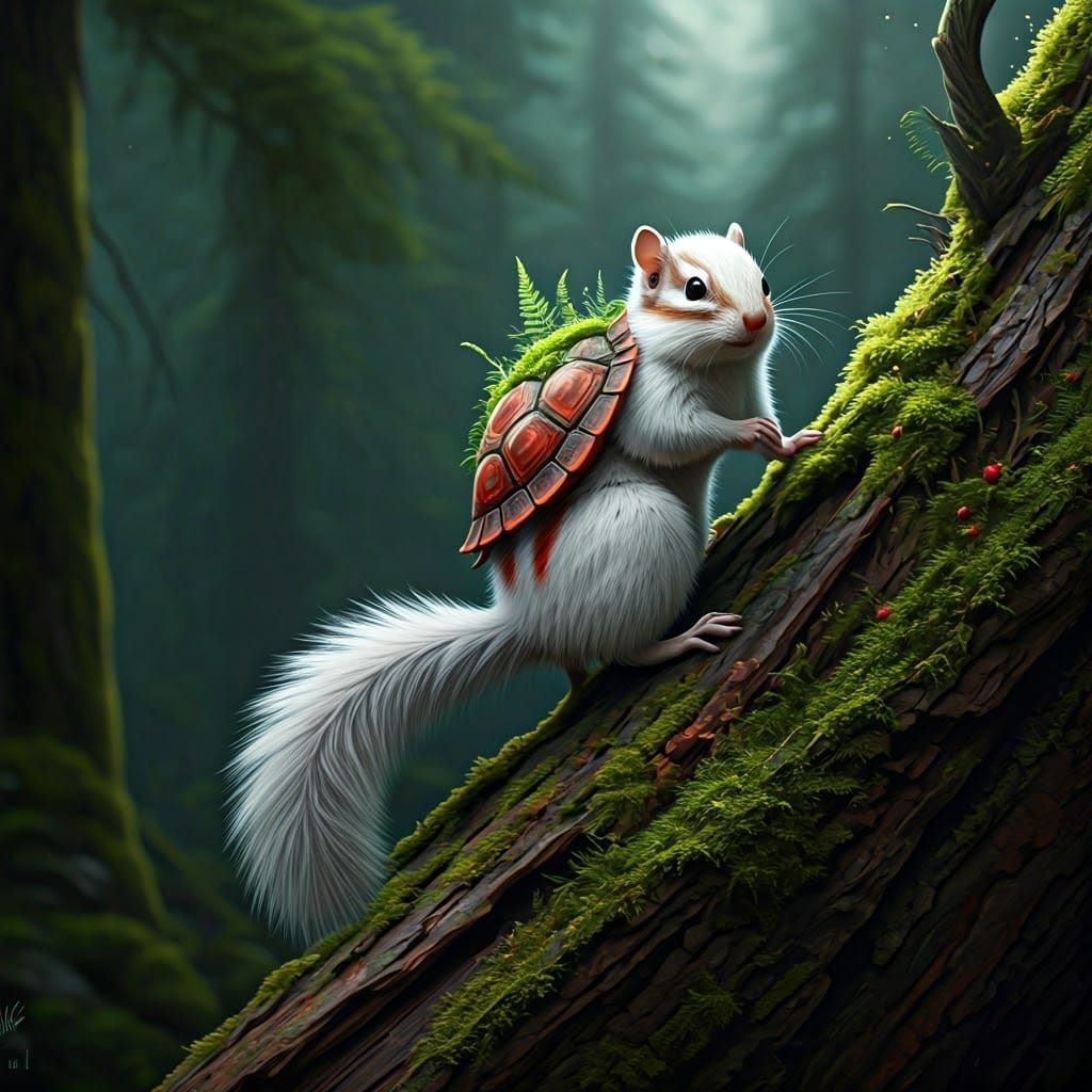 Fantastical Chipmunk Conquers Emerald Pacific Forest