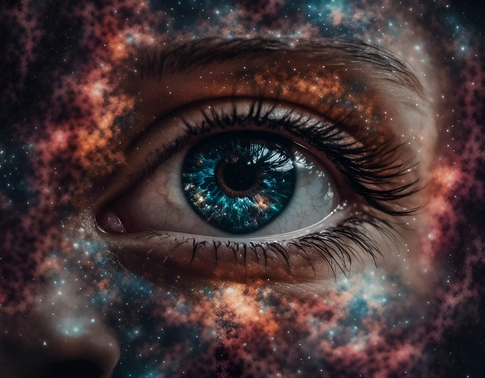 Cosmic Eye: Double Exposure Galaxy Portrait