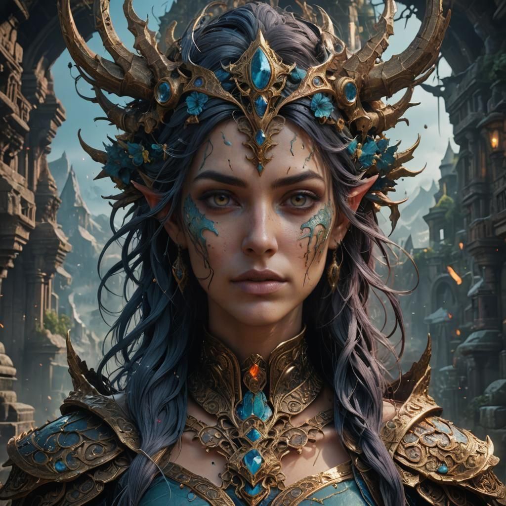 Detailed Matte Painting of a Face