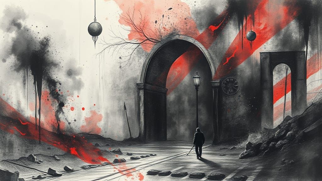 Surreal Dystopian Dreamscape: Political Truth and Lies