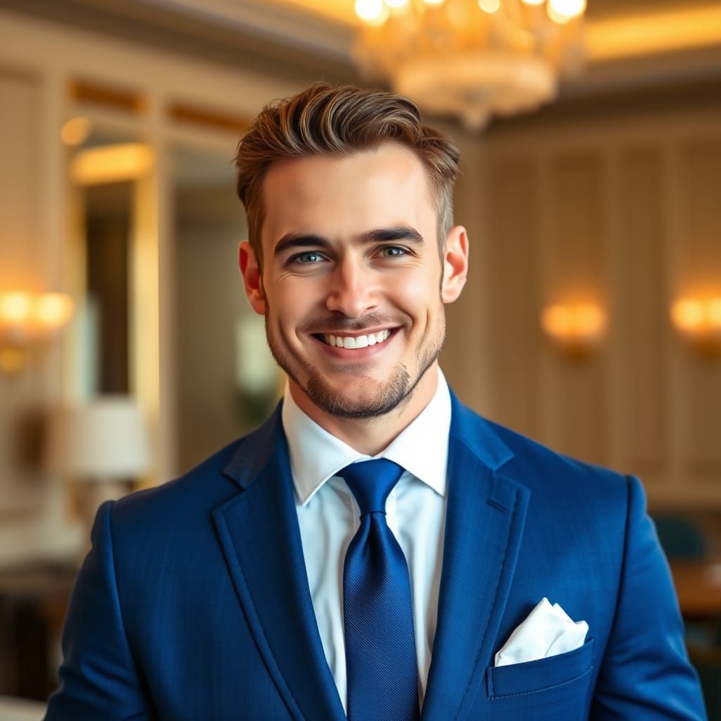 Elegant Man in Luxurious Setting