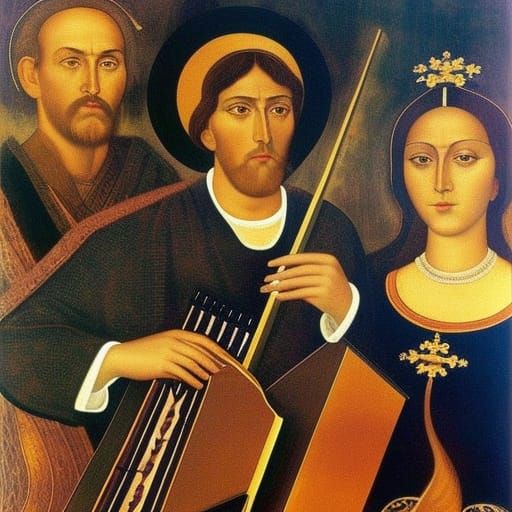 Cat in Burning Sky: Cubist-Inspired Art