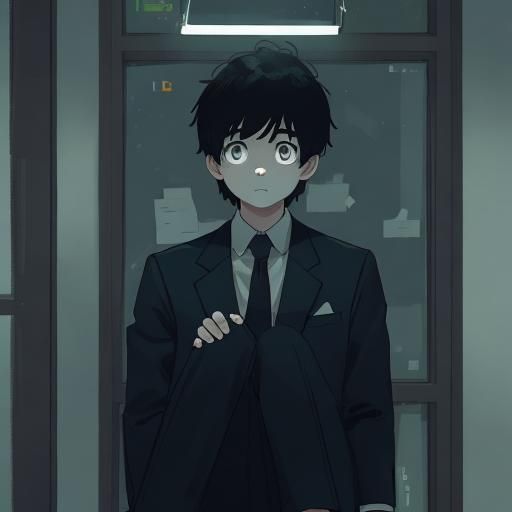 Bored AI Working at Desk in Corporate Style