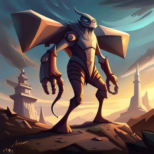 Insectoid Alien Creature Design with Extra Limbs