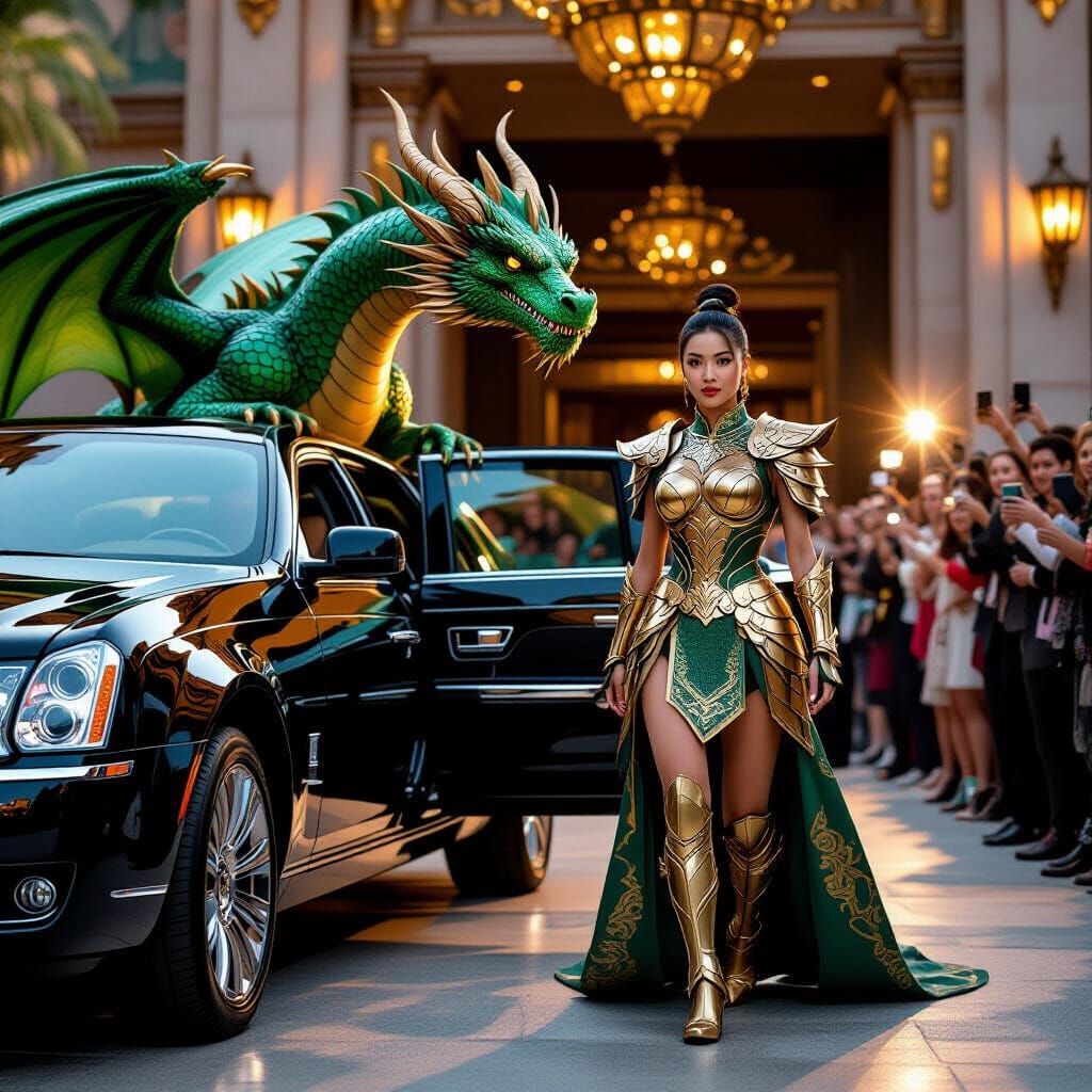 Dragon Arrives at Cinema for Fantasy Movie Premiere