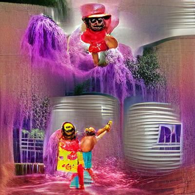 Epic Showdown: Macho Man vs Kool-Aid Man