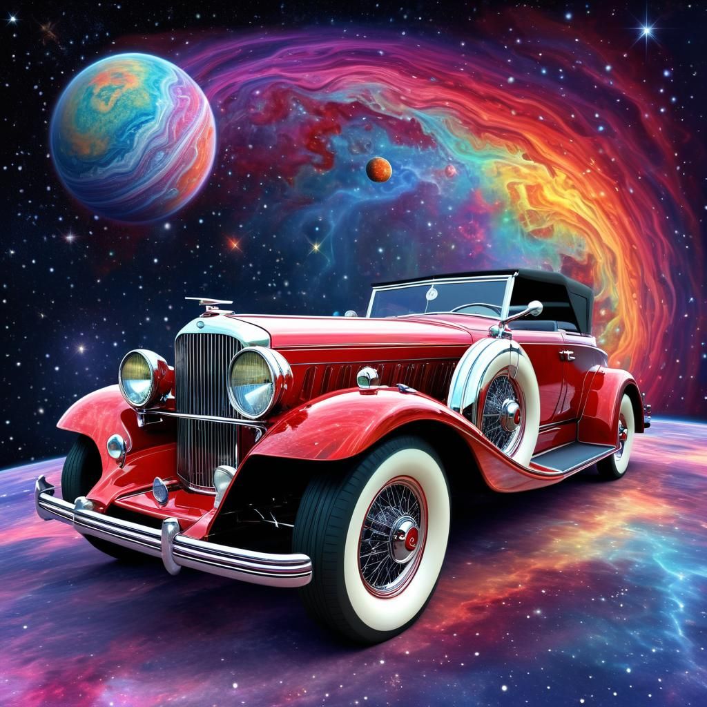 Cosmic Red 1935 Duesenberg Torpedo Phaeton