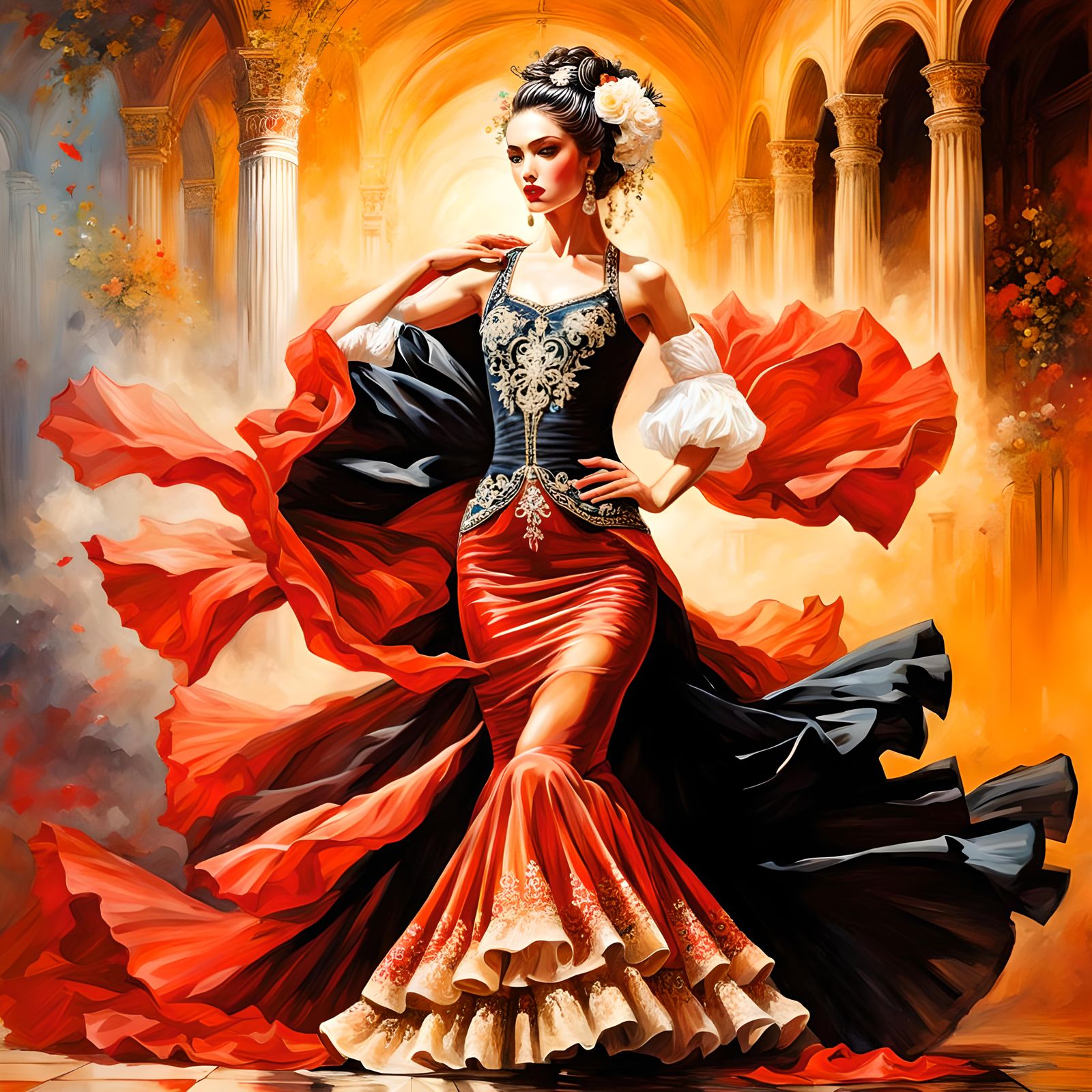 💃 🌹 🍻  Spanish Flamenco Dancing,  Karol Bak, Bella Kotak ...