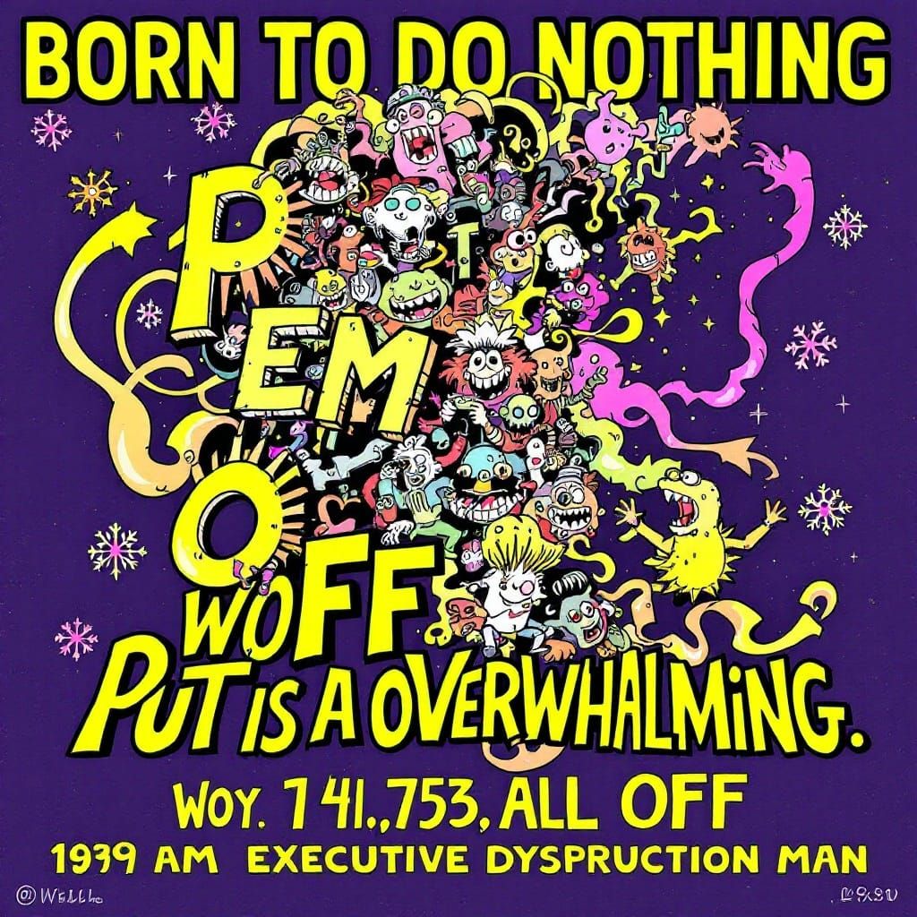 Surreal Portrait of a Man Overwhelmed by Life's Demands