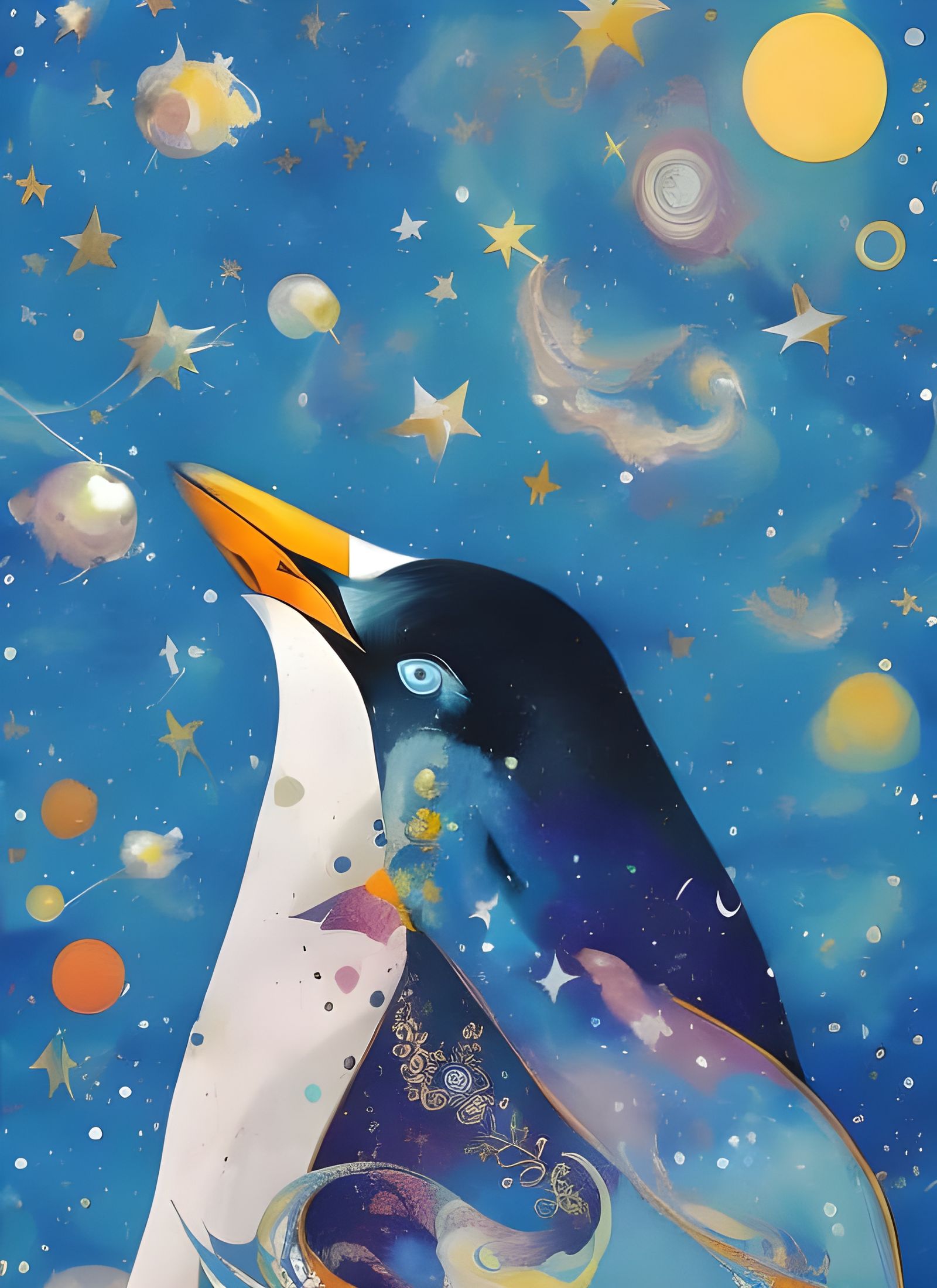 Penguin Night Sky