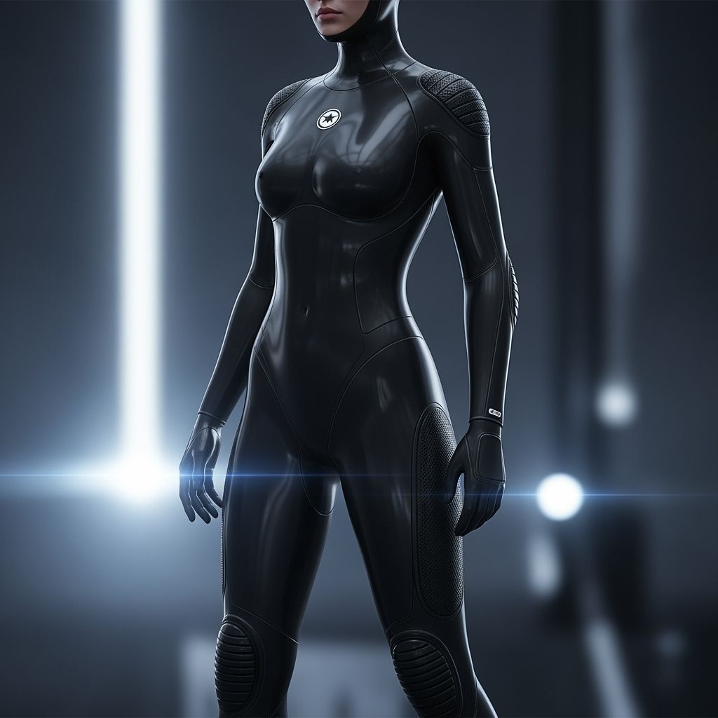 Woman in Sleek Dive Suit, Syd Mead Inspired