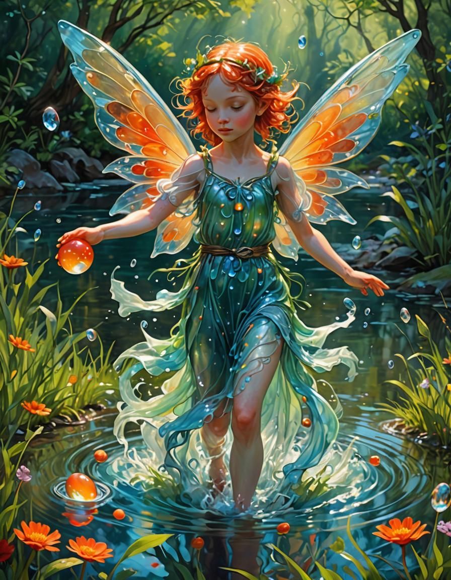 Water Fairy Dances with an Angry Egg