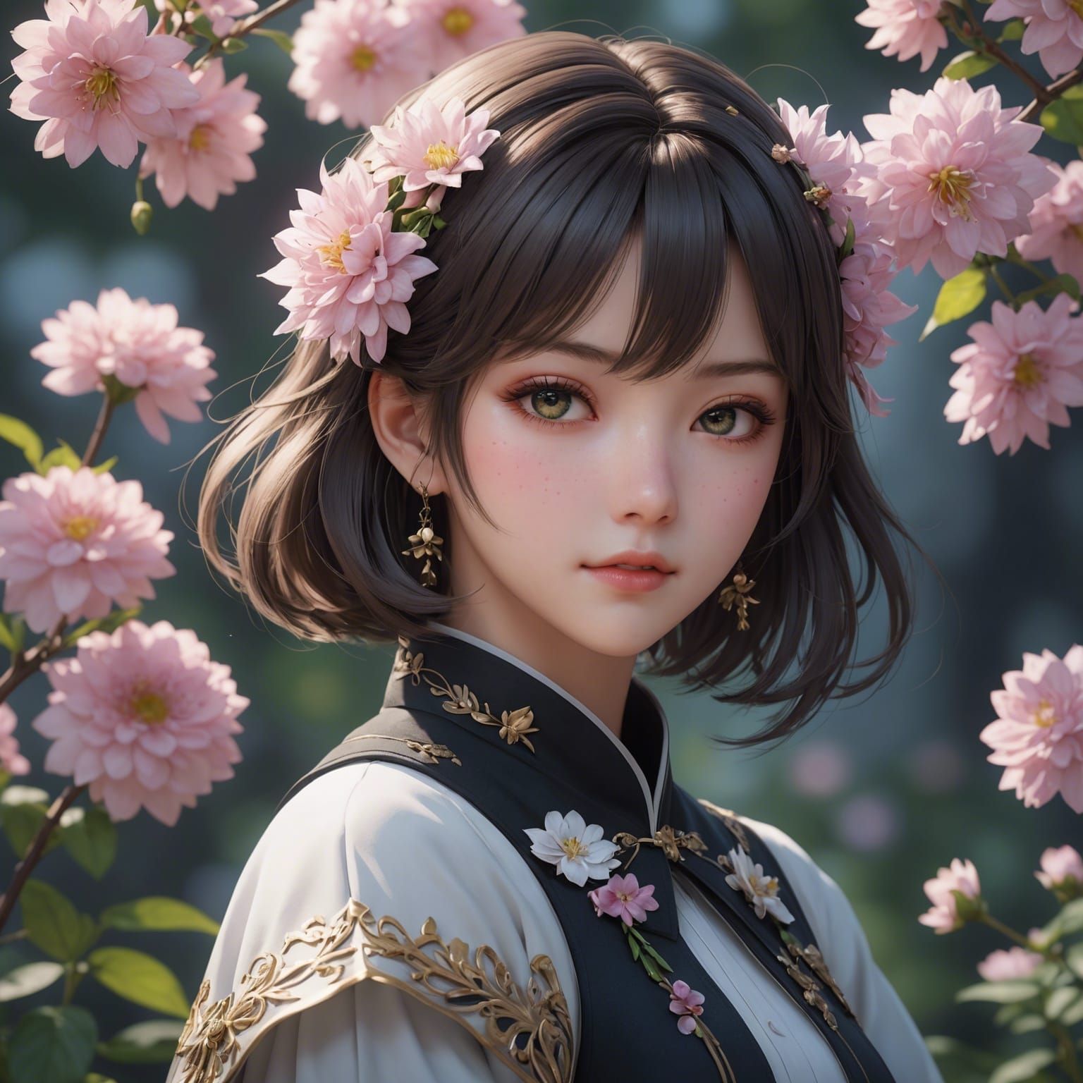 Anime Flower in Detailed 3D Art