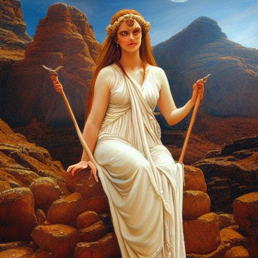 Demeter: Goddess of Agriculture as Oil Painting