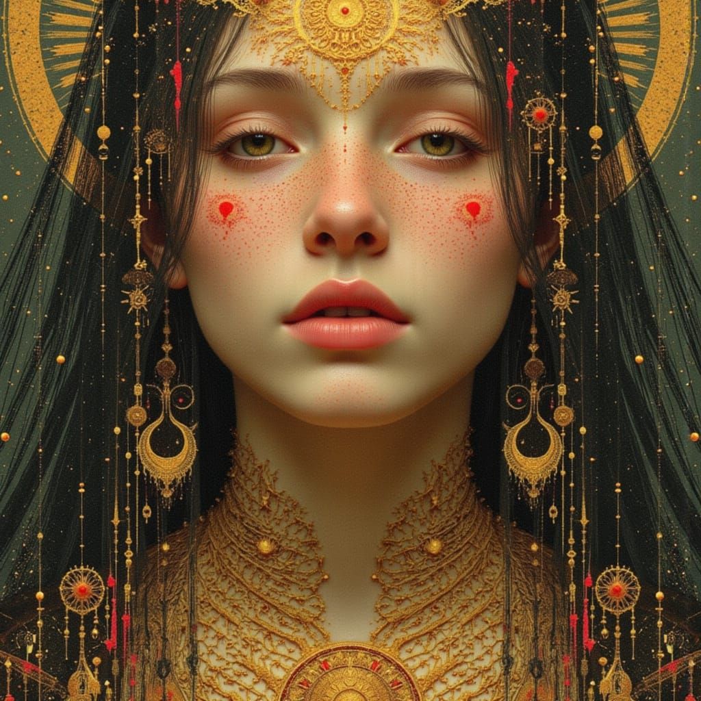 Ethereal Holy Portrait with Mystic Influences