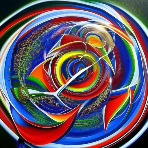 Psychedelic Fractal Dodecahedron in Abstract 3D Art