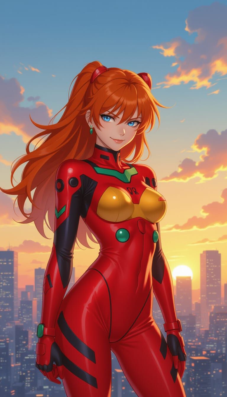 Asuka Langley Soryu in League of Legends-Inspired Style