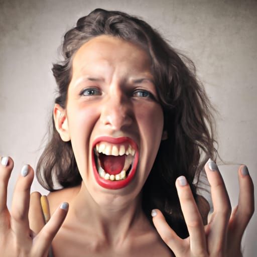 Abstract Scream: Expression of Raw Emotion