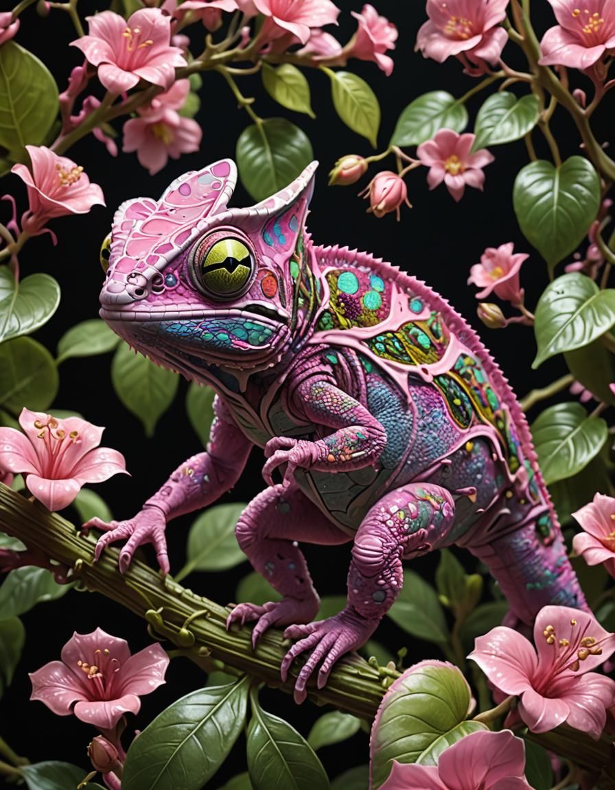 Pink chameleon
