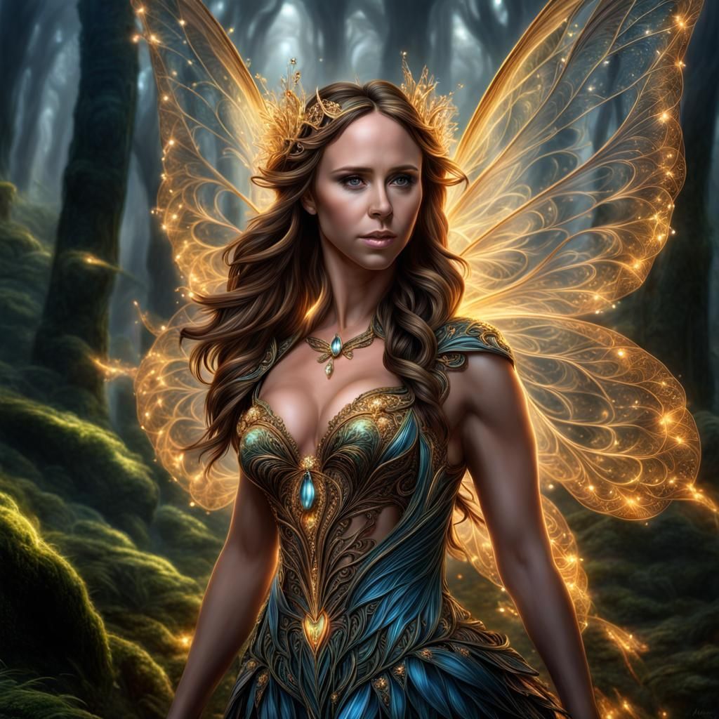 Elemental Fairy Goddess in Fractal Fantasy World
