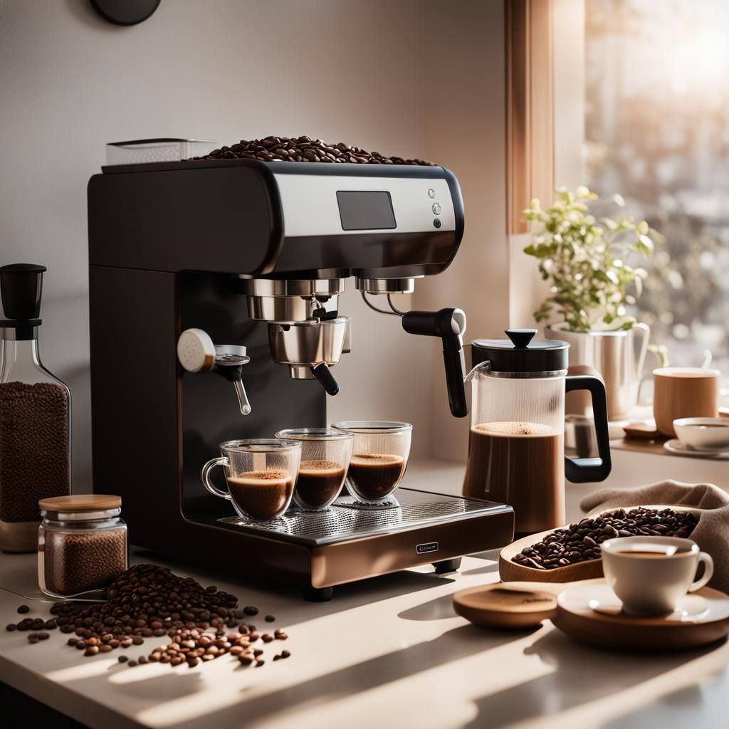 Sleek Modern Coffee Station in Scandinavian Style