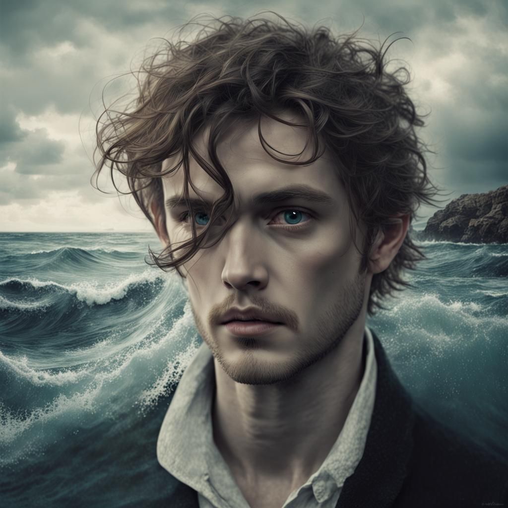 Surreal Crashing Waves in the Sea