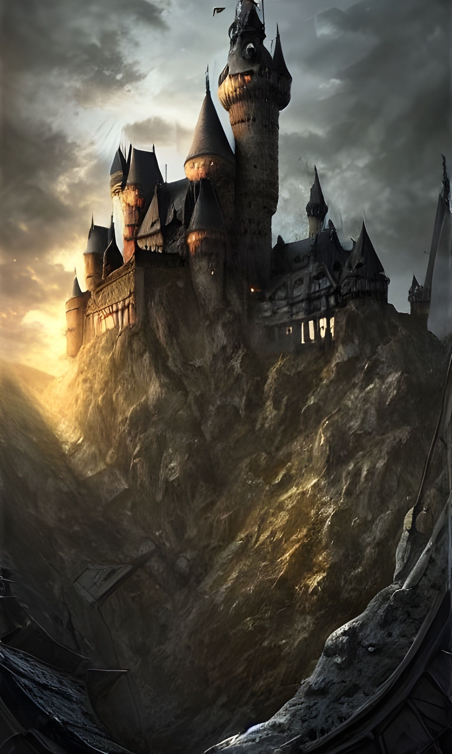Hyperdetailed Hogwarts Castle Concept Art