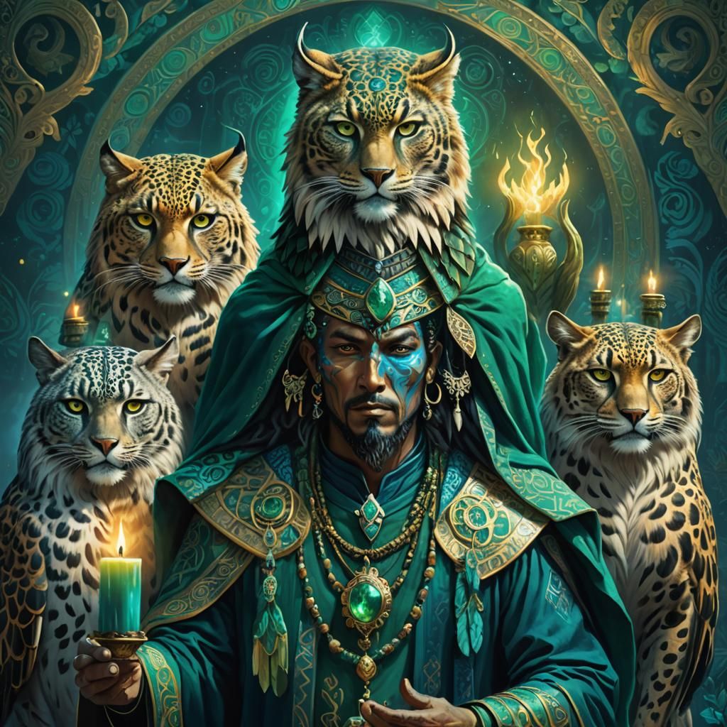 Emerald Shaman and Blue Owl Leopard King