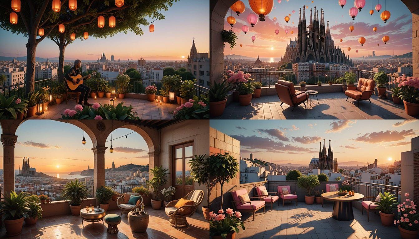 Surreal Barcelona Oasis Unfolds in Epic Urban Landscape