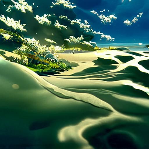 Anime-Inspired Sand Pattern in Studio Ghibli Style