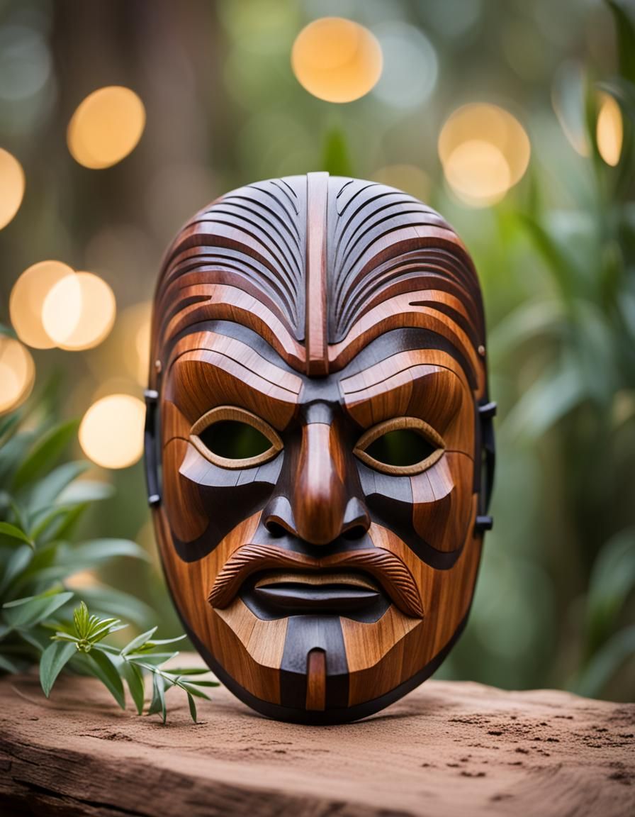 Aboriginal Australian Wooden Mask, Professional Photography