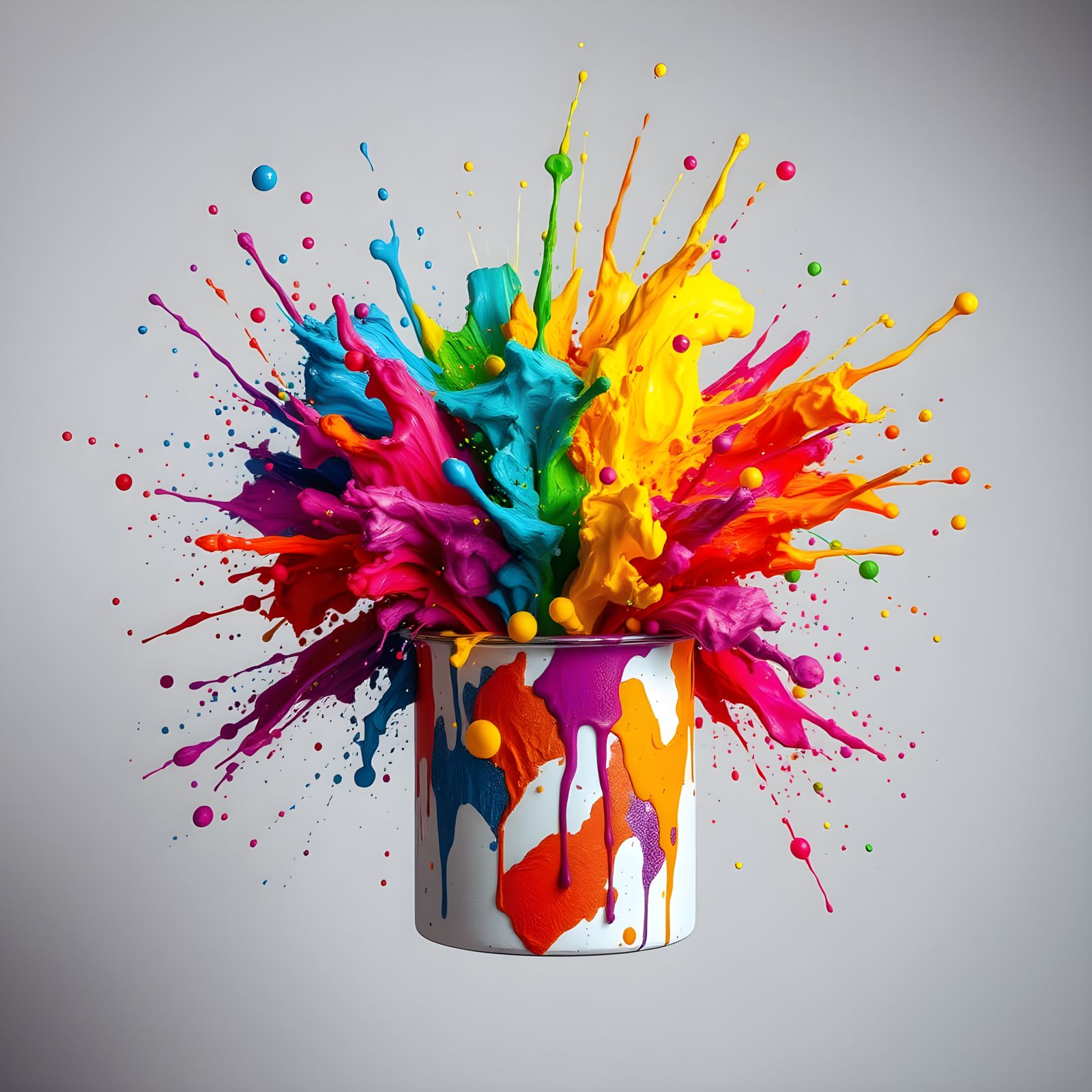 Vibrant Abstract Explosion in Mid-Air