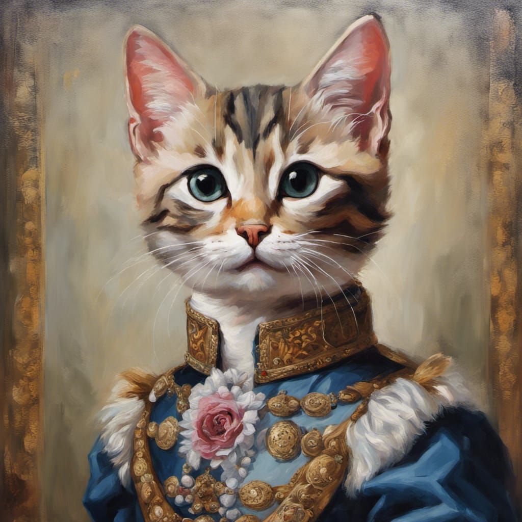 Kitten Royalty: An Elegant Anthro Portrait