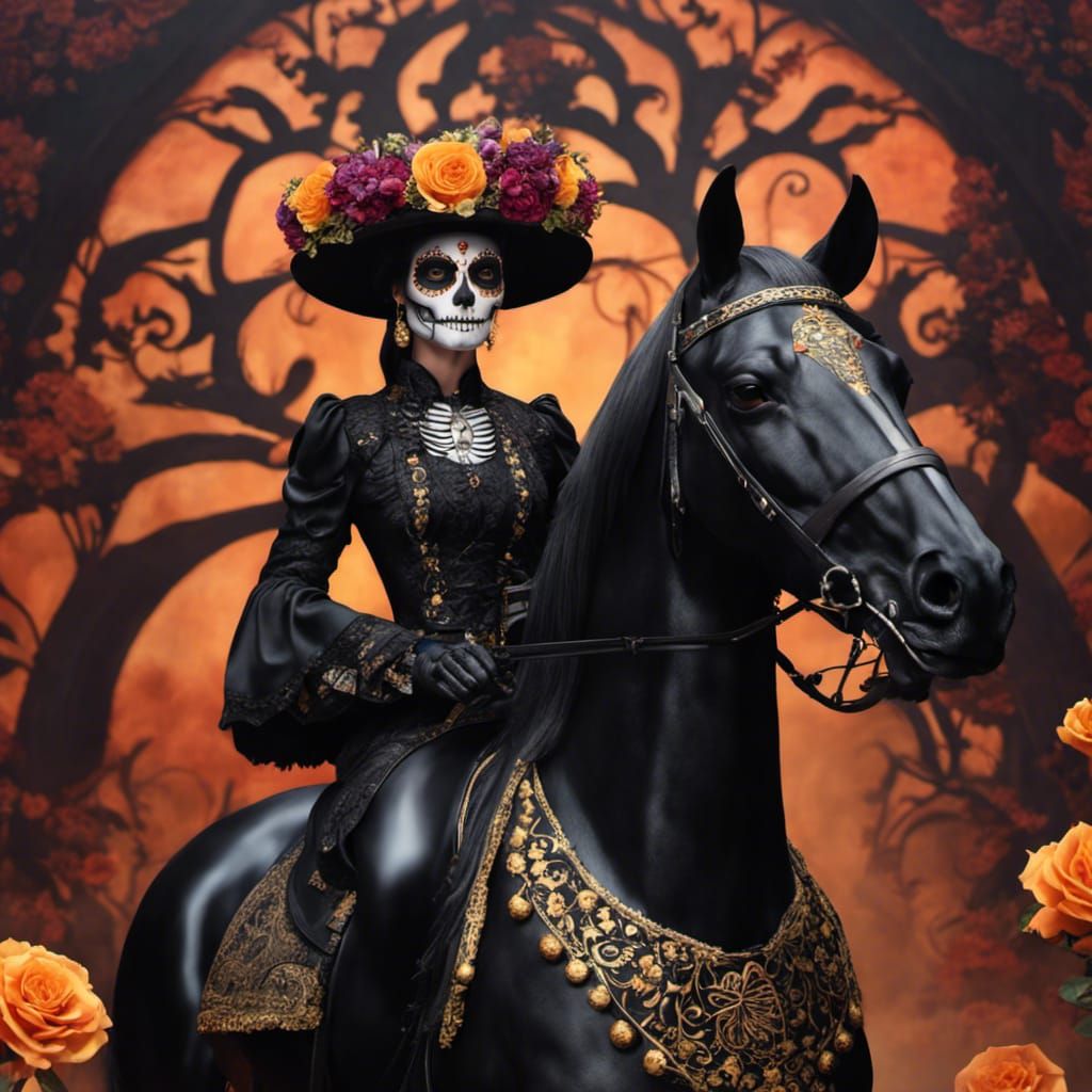 Catrina Rides on Día de los Muertos