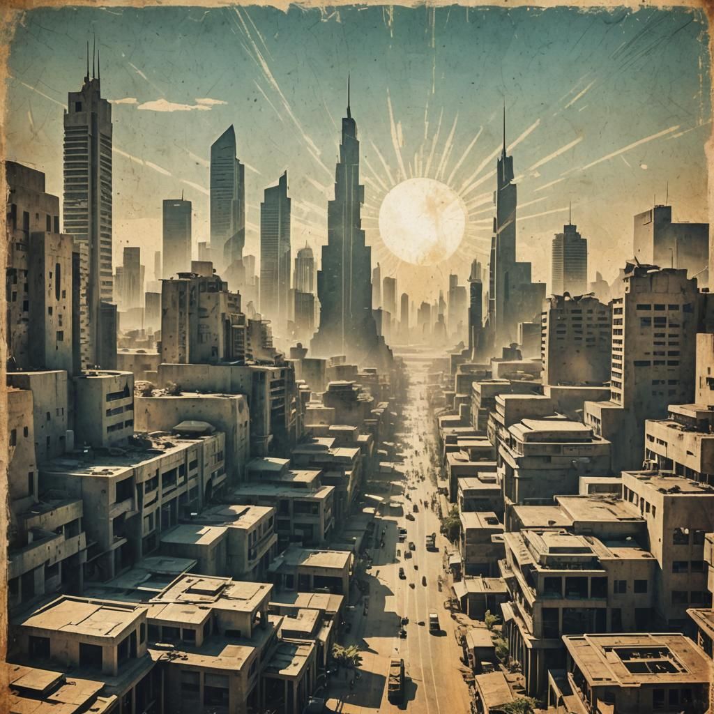 Futuristic African City Poster Art