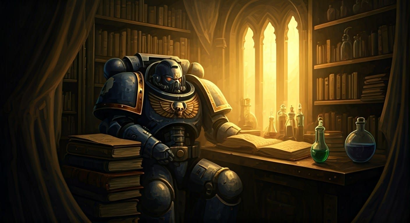 Gothic Apothecary Techmarine Portrait in Golden Light