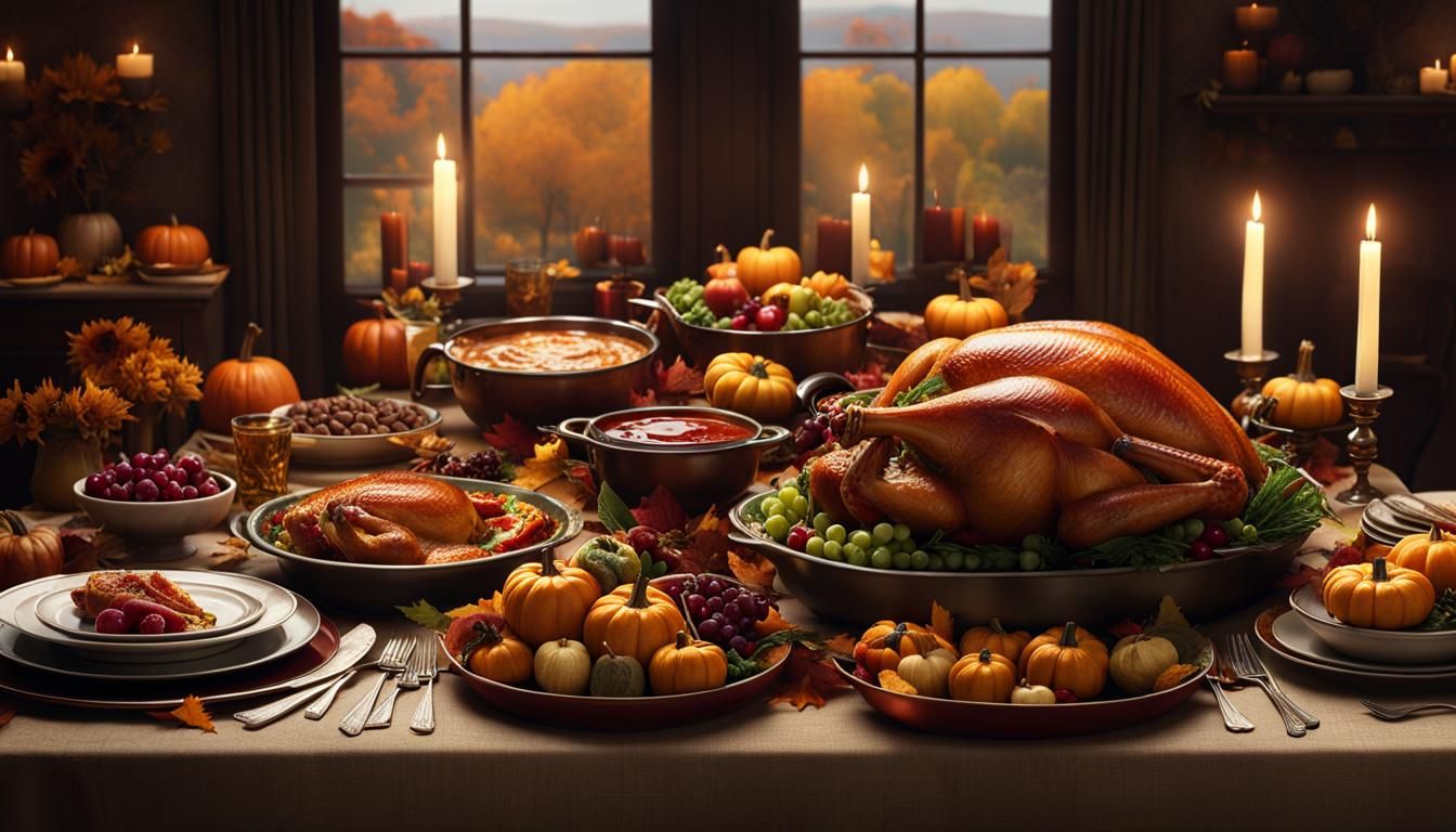 Thanksgiving Feast: Cosy Dining Room Ambiance