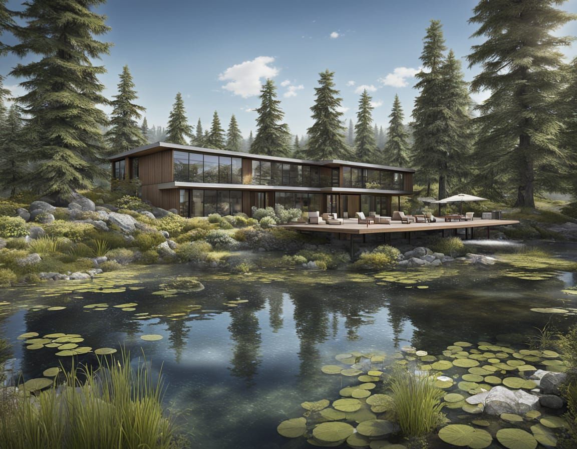 Lakeside Oasis Landscape