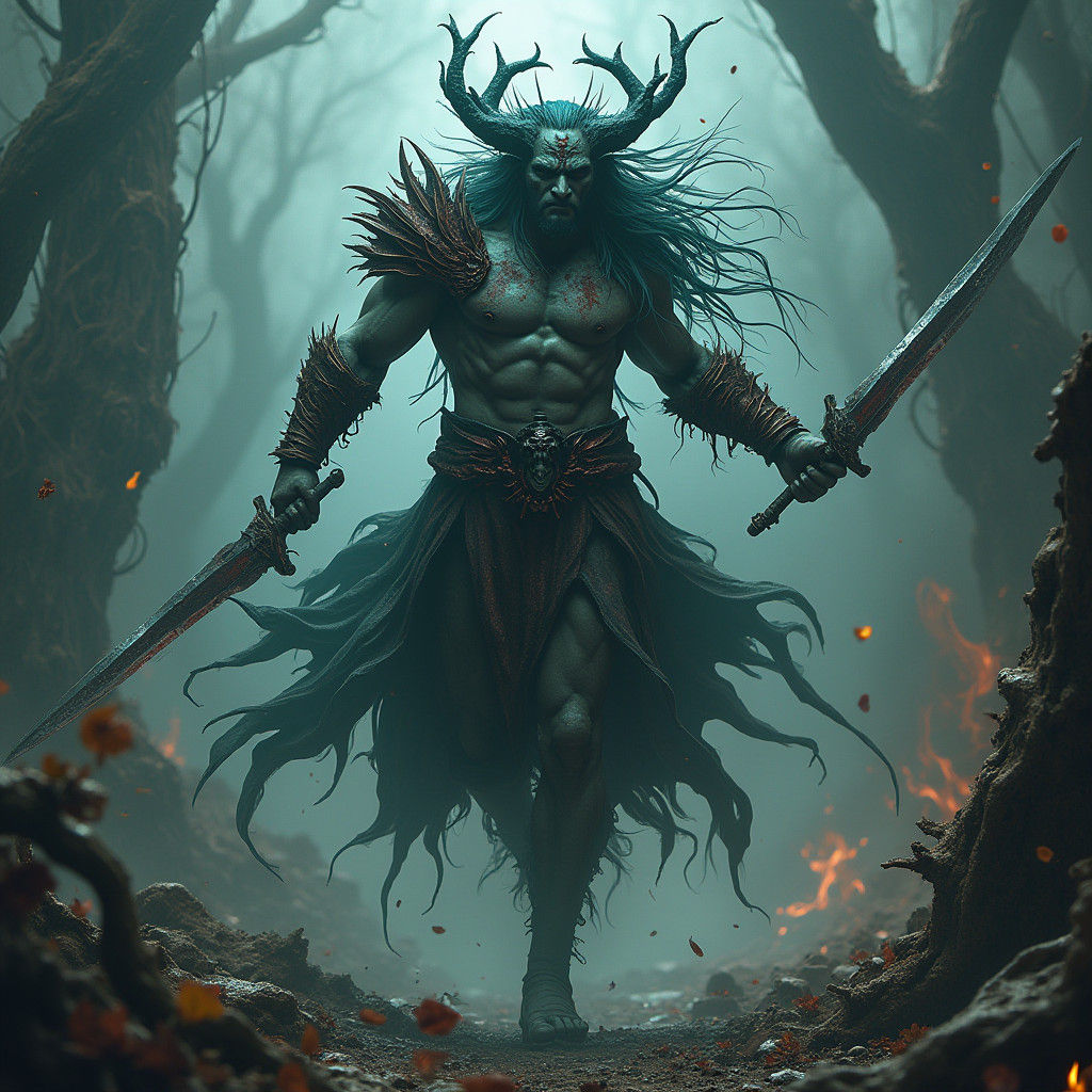 Imposing Fusion of Medusa, Kratos, and Hades