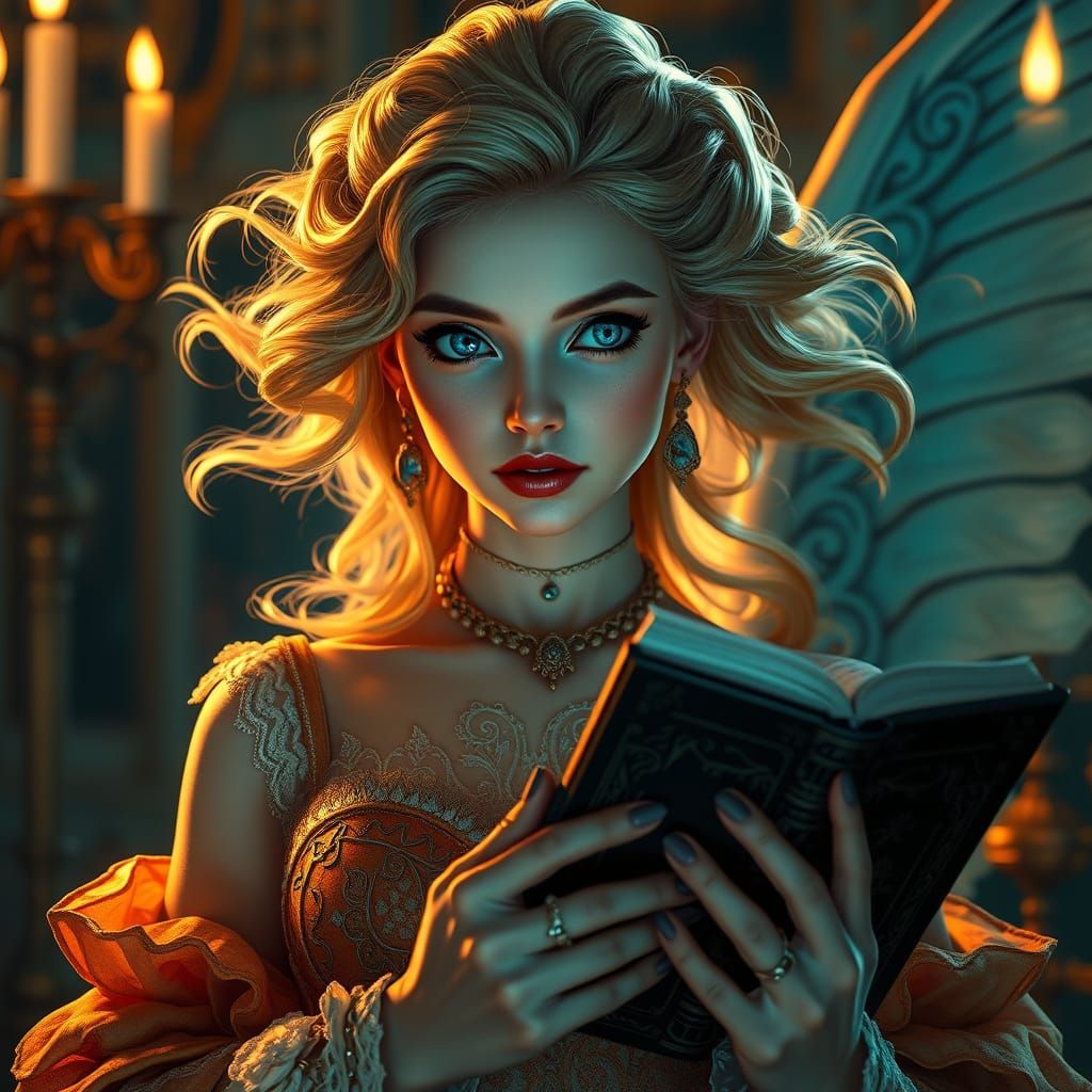 Ethereal Princess in Gothic Splendor