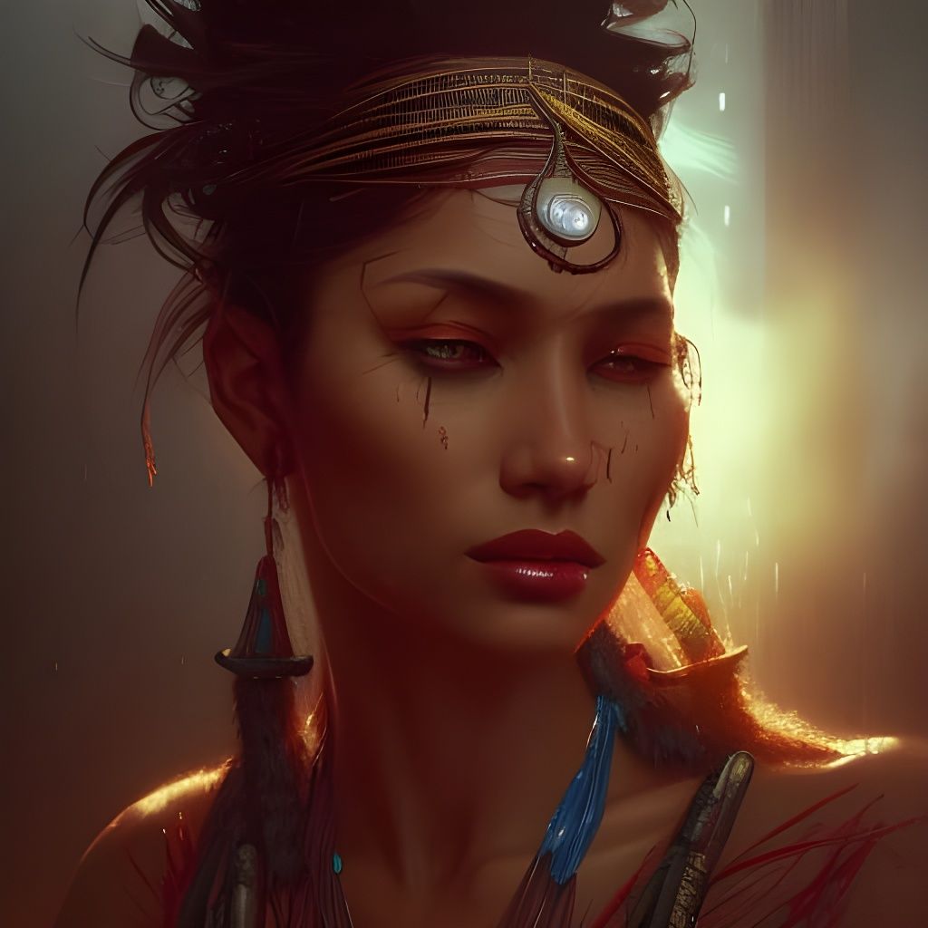 Beautiful savage girl