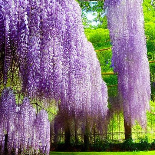 Enchanted Wisteria Forest in Bloom