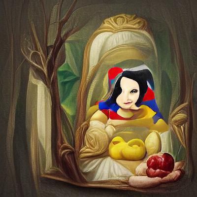 Snow White as Renaissance Portrait