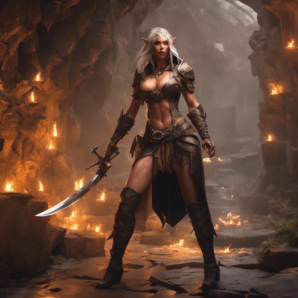 Wood Elf Captive: Dark Fantasy Concept Art