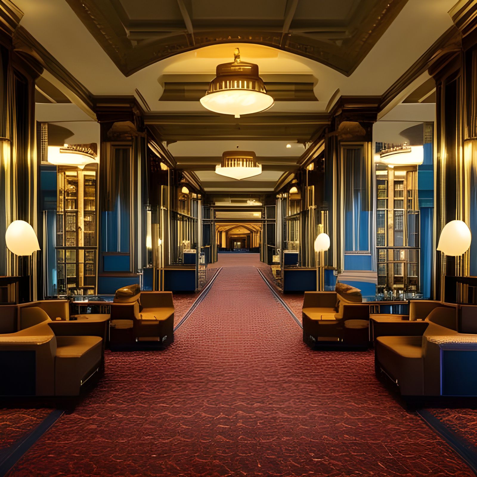 1920s Hotel Lobby in Digital Matte Painting