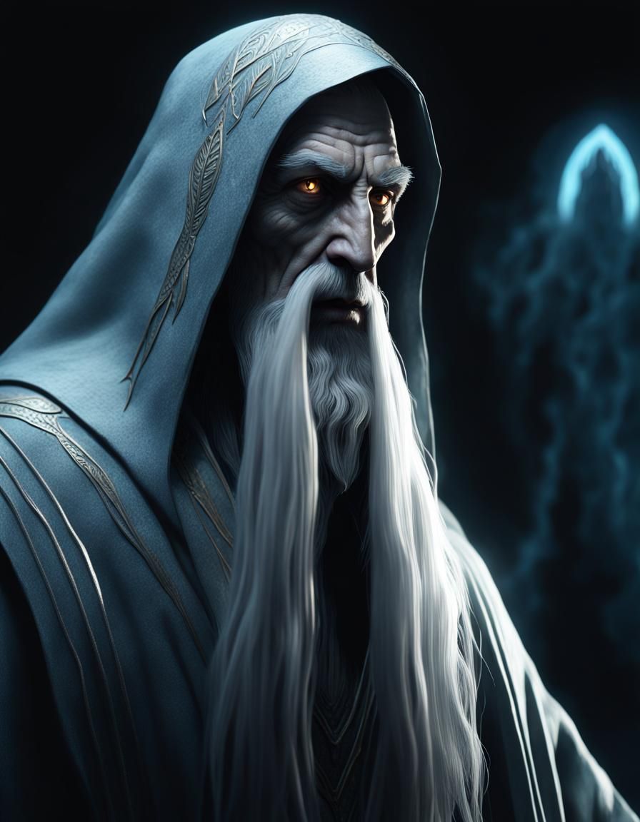 Saruman Specter Before Sauron, Dark Fantasy Art
