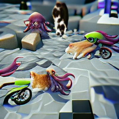 Cats Recreate Squid Game Scenes
