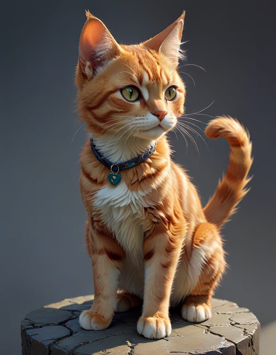 Ethereal Feline Goddess in Vibrant Digital Art