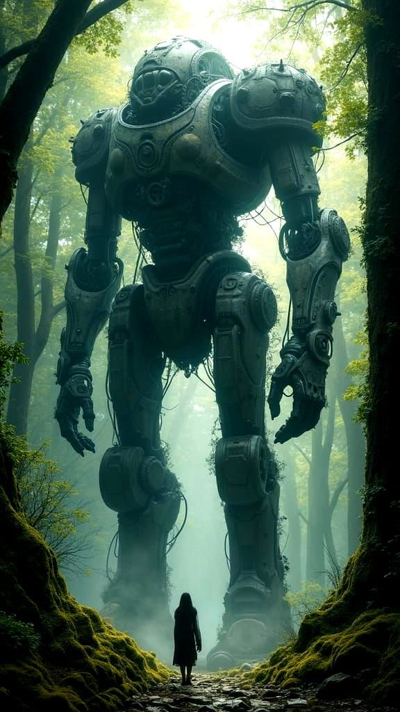 Colossal Automaton in Gothic Enchanted Forest