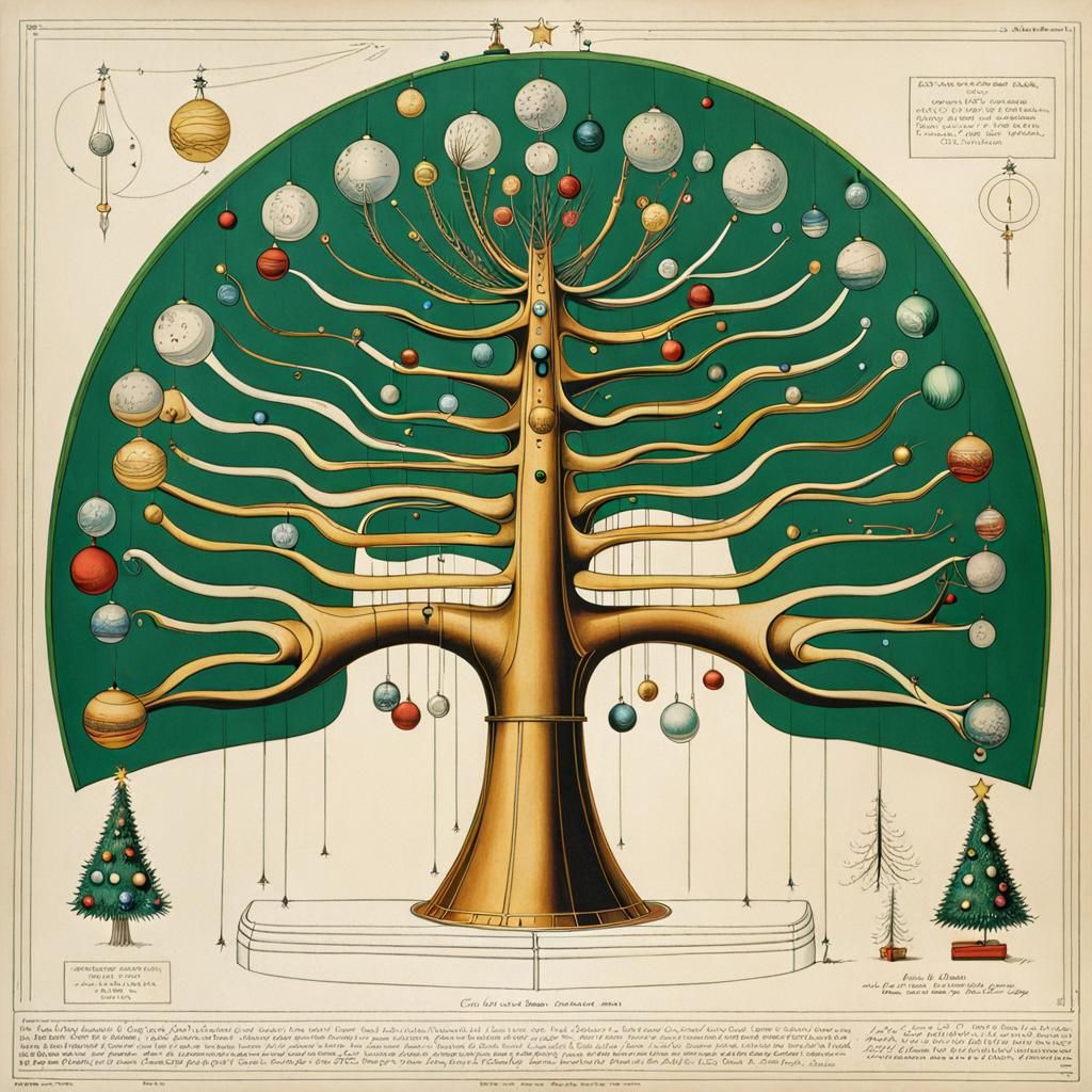 Unique Christmas Tree Inspired by Art Nouveau